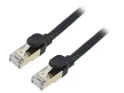 WKJS010101 patch cord F/UTP 7 line Cu PVC black 1m 28AWG BASEUS