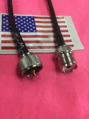 12" PL-259 UHF SO239 HAM CB VHF WIFI RG-58 Antenna Extension Cable Made in USA