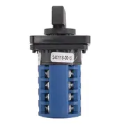 Rotary Switch On-Off-on 3 Position 4 Phases 20A 500V Double Speed Motor Switch Small Plate Changeover Cam Switch LW8-20 As shown