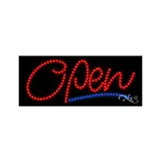 NEW “OPEN" W/UNDERLINE 27x11 SOLID & ANIMATED LED SIGN W/CUSTOM OPTIONS 20487