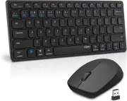 Dual-Mode Wireless Keyboard and Mouse Combo, Bluetooth 3.0/5.0 + 2.4G, Ultra-Sli