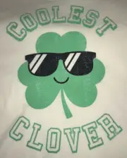ST. PATRICK’S SS TODDLER NEW T-SHIRT “COOLEST CLOVER” w/SUNGLASSES NWT