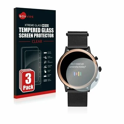 Fossil Julianna HR (5.Gen), 3x Xtreme Glass HD33 Tempered Glass Screen Protector