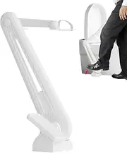 Toilet Seat Lifter - Hygienic Seat Device, Seat Lifting Mechanism, Telescopic Foot Pedals Design Toilet Lid Riser, Dirty Hands Labor Saving for Hostel Restaurant Public Toilet Hotel, White