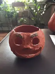Halloween Paper Mache Jack O Lantern Pumpkin