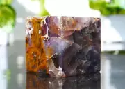 Beautiful 50MM Purple Auralite Stone Healing Power Metaphysical Square Cube