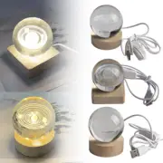 LED Crystal Table Lamp USB 3D Moon Galaxy Globe Night Light Kids Xmas Decor ZQ