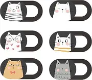 Webcam Cover Slide, Cat Lovers Gifts for Women, Cat Lover Themed Thing, Mom Gifts for Women, Laptop Camera Cover Slide Cute (Small)