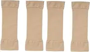 LALAFINA 2 Pair Elastic Compression Arm Sleeves for Men Women Skin Slimming Arm Shaper Scar Covering for Fitness