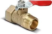 Brass Small Ball Valve 1/8" 1/4'' 3/8'' 1/2'' Female/Male Thread Valve Connector Pipe Fitting Coupler Adapter(3/8")