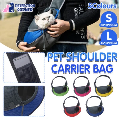 Portable Pet Sling Backpack - Cat & Dog Shoulder Travel Carrier Bag AU Stock