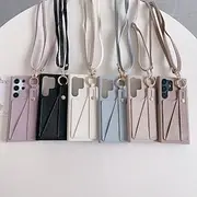 Phone Case For Samsung Galaxy S25 Ultra A54 A34 A14 A53 A33 A23 A13 A22 Back Cover with Stand Holder with Lanyard Card Slot Retro TPU PU Leather