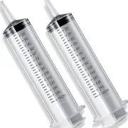 2 Pack 150ml Large Syringes Big Syringes, Large Garden Syringe for Scientific...