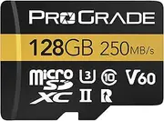 microSD Card V60 (128GB) - Tested Like a Full-Size SD Card for use in DSLRs, mirrorless and Aerial or Action Cameras | Up to 250MB/Read Speed and 130MB/s Write Speed by ProGrade Digital