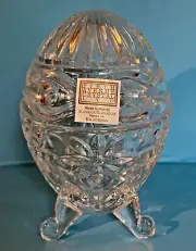 Fifth Avenue Crystal Ltd #1 Alexandria Crystal Egg, 2 pc Candy Dish, Slovakia