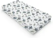 Watercolor Space Dinosaurs Baby Changing Pad Covers Dinosaur Rockets Planet Stars Leaves Diaper Changing Pad Table Sheets for Boy Girl Soft Nursery Stretch Fitted Change Table Mats 32''x16''