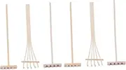 Generic 6pcs Sand Table Accessories Garden Sand Rake Drawing Stylus Mini Zen Rake Small Desktop Decoration Rake Tool Decoration Zen Garden Sand Rake Sandbox Rake Plant Accessories Bamboo