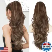 BOGSEA Ponytail Extension 26 Inch Drawstring Ponytail Extension for Women Lon