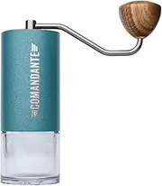 Comandante C40-MK4NB-AL C40 MK4 Nitro Blade Coffee Grinder, Glass, Alpine Lagoon Silver Brown