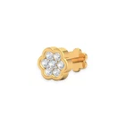 Triple C Diamond's 18K Solid Gold Bezel Setting 7 Diamond Flat Back Stud