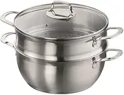 Baccarat Gourmet 2 Piece Stainless Steel Casserole & Steamer Set 28X13.5cm