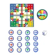 Chess Game Mat for Travel, Flying Checker Set with Pieces