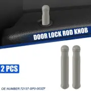 2 Pcs No.72137-SP0-003ZF Car Door Lock Rod Knob Gray for Honda Civic 1996-2000 (for: Honda)