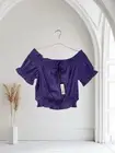 Romeo + Juliet Couture Crop Top Women’s Small Smocked Summer Boho Peasant $108
