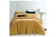 Cotton Velvet Quilt Cover Set Gold Harmony by Vintage Design Homewares