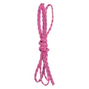Flat Braided Leather Cord 5mm 1m Rose Red Craft Strip for Jewelry 3.3ft