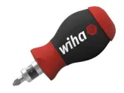Wiha Magnetic SoftFinish Stubby Screwdriver with Bit Magazine WHA43613