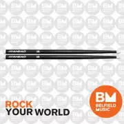 Ahead 2B Long Taper Aluminium Nylon Tip Drumsticks Pair AH-2B Drum Sticks - BM