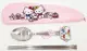 ♥小公主日本精品♥HelloKitty 凱蒂貓 方便攜帶 不銹鋼環保餐具 筷子+湯匙 餐具組 附收納袋 01104608