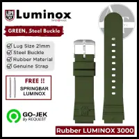 在飛比找蝦皮購物優惠-橡膠錶帶 Luminox 3000 3900 21mm 綠色