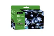 Sansai 100 LED Electric Snowflake Decorative Christmas String Lights Cool White