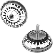 [LxcshLjx] 2 Pcs Sink Strainer Plug, Kitchen Sink Waste Plug, 78mm Diameter Sink Drain Stopper Basket, 304 Stainless Steel Sink Filter for Kitchen Bathroom Sinks