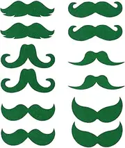 12 Pcs Fake Eyebrows and Mustaches Self