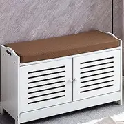 Non Slip Washable Bench Cushion High Elasticity Foam Seat Pad for Kitchen Garden Bay Window Swing Indoor Outdoor Soft and Thick 5cm Long Bench Seat Cushion 100x30x5cm Light Brown