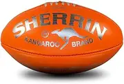 [Sherrin] Kangaroo Brand KB Leather Size 5 Football, Orange
