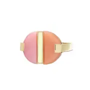 Aliita RIDCES10J7YG09K Deco Empanada Ring - 9K Gold, Pink Opal & Moonstone