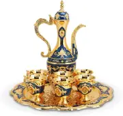 Tea Sets, Vintage Coffee Pot Set with 6 Coffee Cup and Tea Tray Luxury Teapot Se