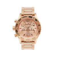 在飛比找蝦皮購物優惠-NIXON 美國品牌 |玫瑰金 三眼計時腕錶 不鏽鋼錶帶 男