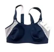 Berlei ProElite Non Contour Crop Bra Sz 10DD NWT Blue Pink Underwire