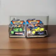 2024 MONSTER JAM BLUE THUNDER + GRAVE DIGGER GHOST CREW CHASE SERIES 35 & 36 SET