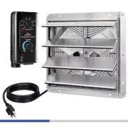 Iliving Ventilation 16" Wall Mounted Exhaust Fan Automatic Shutter Thermostat