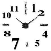 3D Diy Modern Wall Clock Silent Mirror Surface Living Room Hanging Decorations