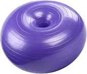 ARTSEWPLY Yoga Auxiliary Ball Fitness Ball for Balance and Stability Training for Home Workouts with Non-Slip Surface and Air Pump Purple
