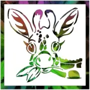 11.5"x11.5" Clear Plastic Stencil - Giraffe (MCA1) Free Shipping