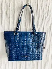 NWT Brahmin Leontyne Collection Ink Leather Medium Asher Tote Bag