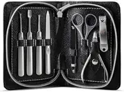 Pete & Pedro Men's 8-Piece Stainless Steel Professional Manicure Set For Men & Women | Nail Clippers, File, Cuticle Care, Scissors | Leather Travel Case, Pedicure, Grooming Kit | As Seen on Shark Tank